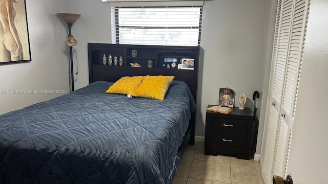 view of tiled bedroom