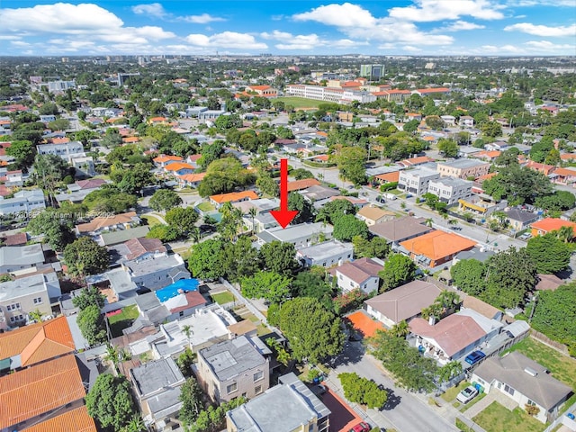 aerial view featuring a residential view