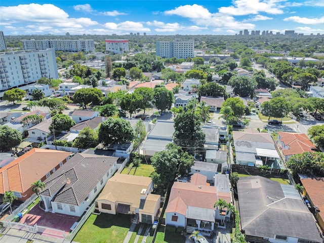 bird's eye view with a view of city