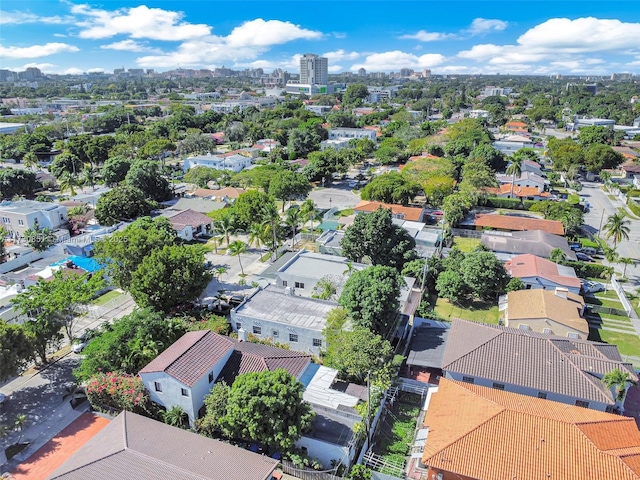 drone / aerial view with a residential view