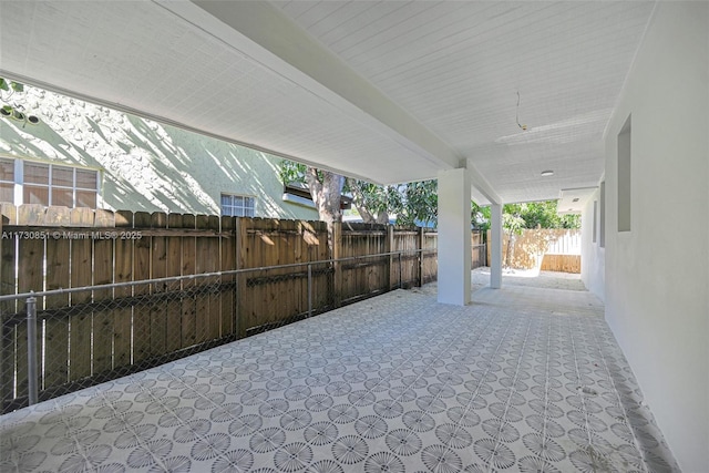 view of patio / terrace with fence