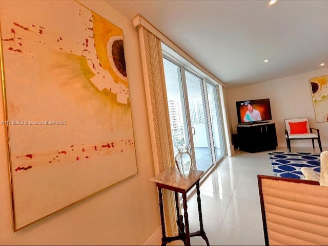 2030 S Ocean Dr Unit 506, Hallandale Beach, FL 33009 - tiled living room featuring recessed lighting