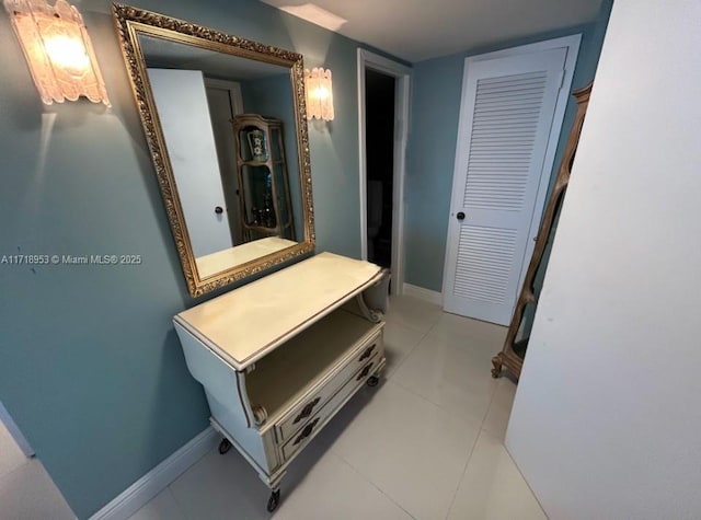 2030 S Ocean Dr Unit 506, Hallandale Beach, FL 33009 - hall with baseboards and tile patterned floors
