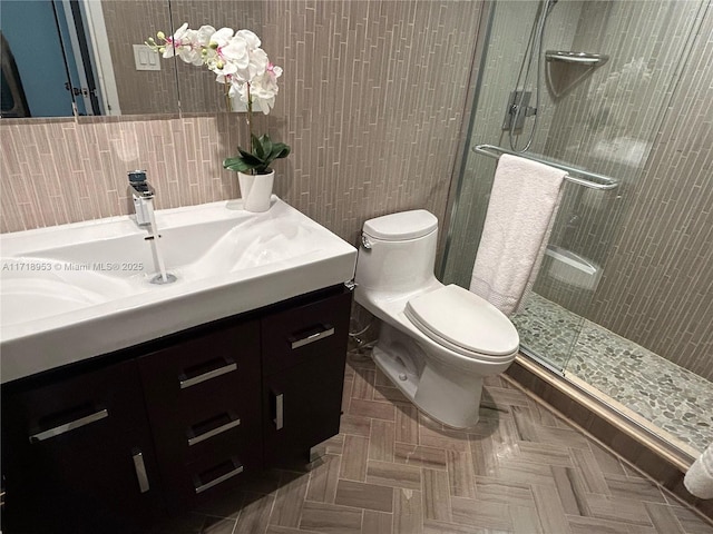 2030 S Ocean Dr Unit 506, Hallandale Beach, FL 33009 - full bathroom featuring vanity and a stall shower