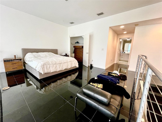 view of tiled bedroom