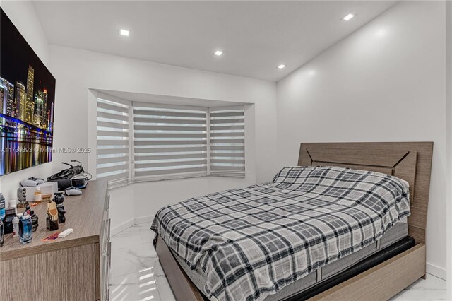 bedroom with french doors and a closet