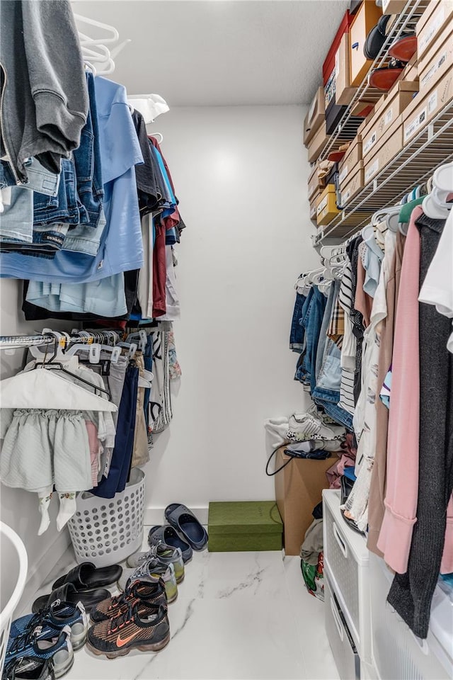 view of walk in closet