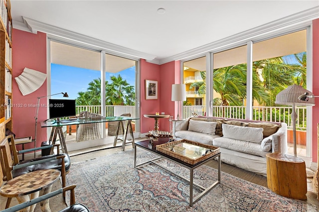 view of sunroom / solarium