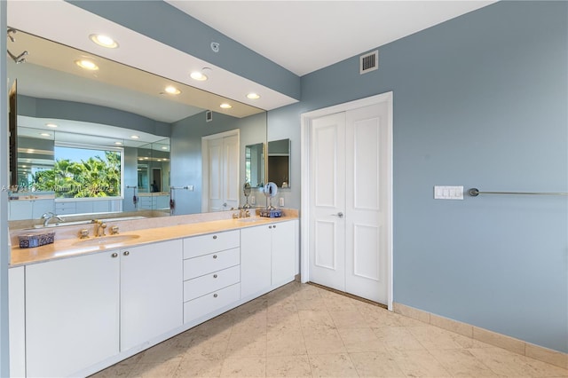 bathroom with vanity