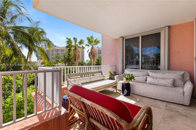 balcony featuring outdoor lounge area