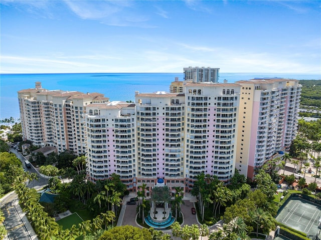 view of property with a water view