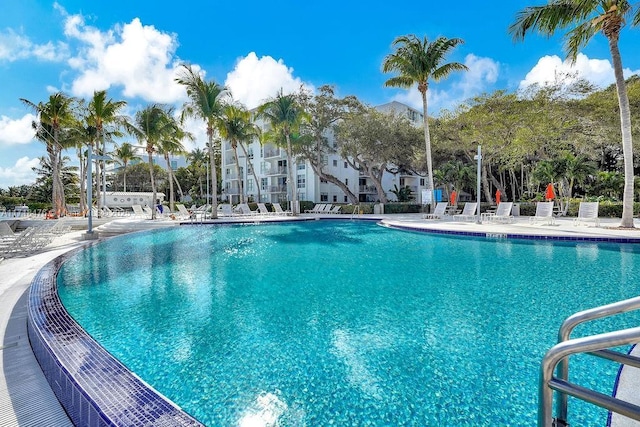 view of pool featuring a patio area