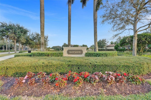 view of community sign