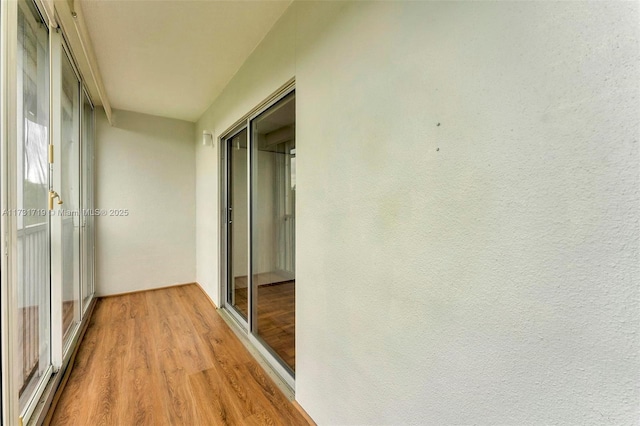 hall featuring light hardwood / wood-style floors