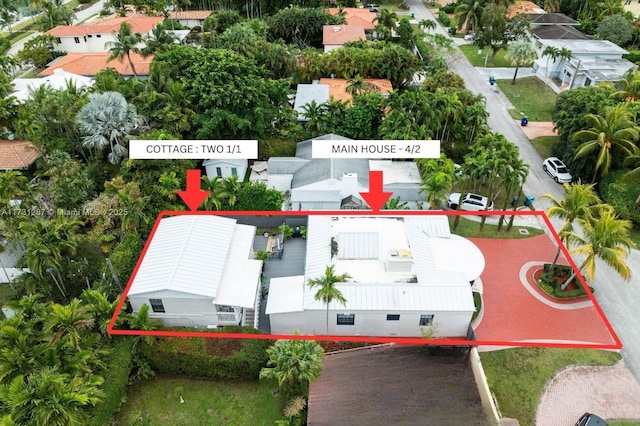 birds eye view of property