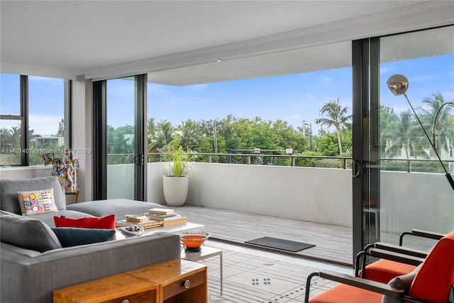 view of sunroom