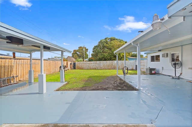 view of patio / terrace featuring central AC