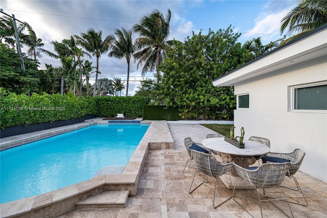 view of pool with a patio area