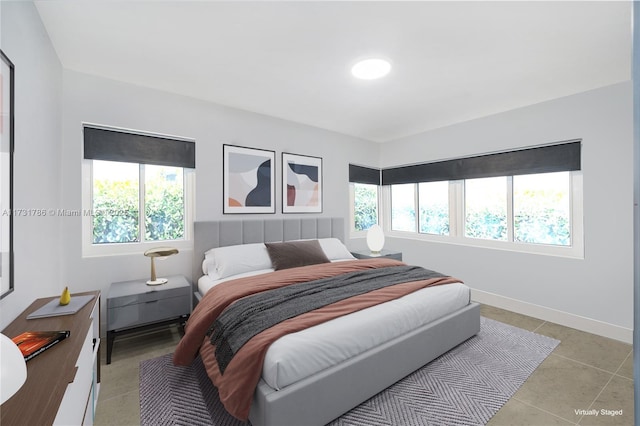 view of tiled bedroom