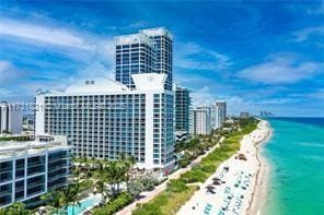 exterior space with a view of the beach