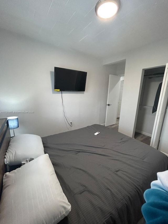 bedroom featuring a closet