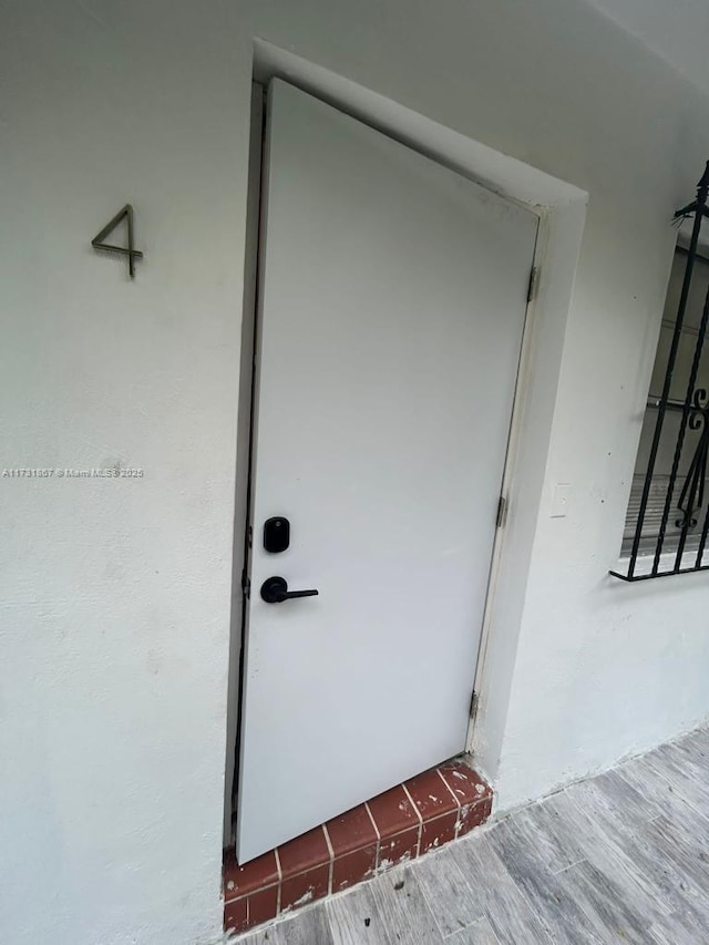 view of doorway to property