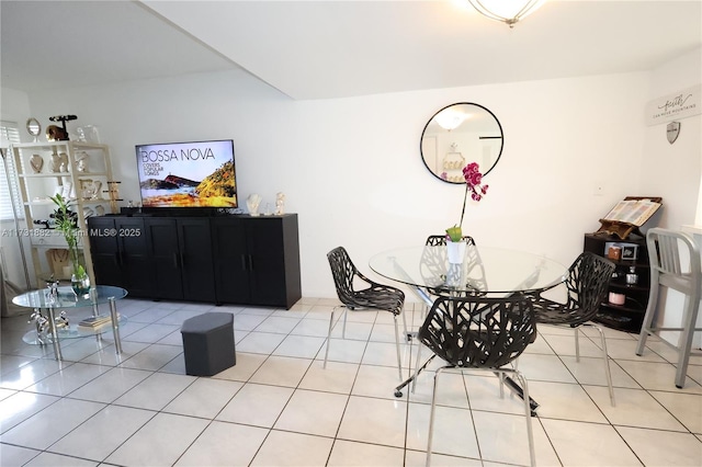 view of tiled dining space