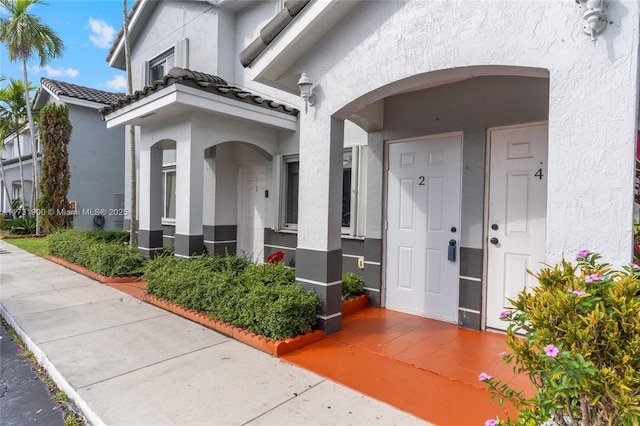 view of doorway to property