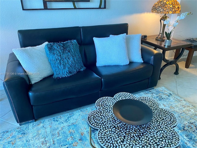 view of tiled living room