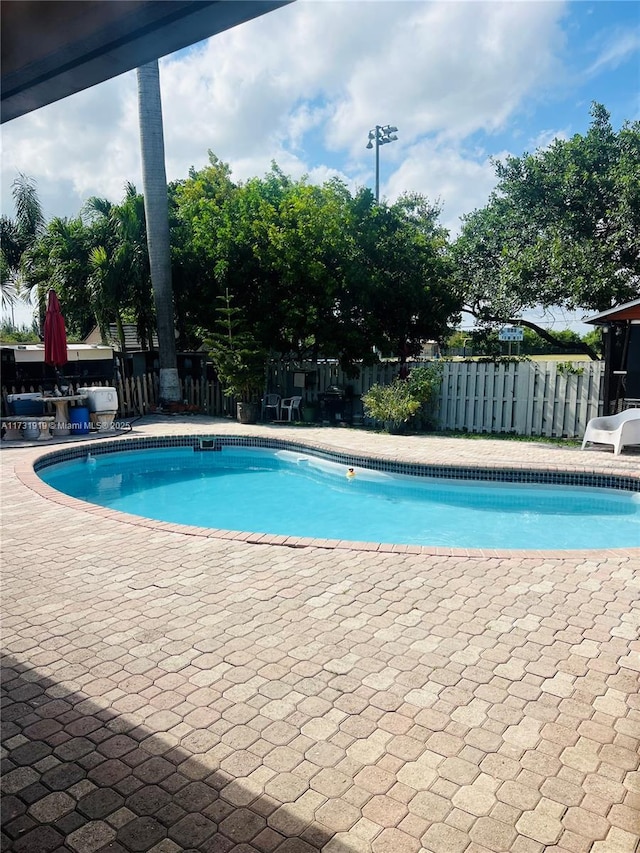 view of pool with a patio