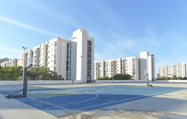 view of basketball court