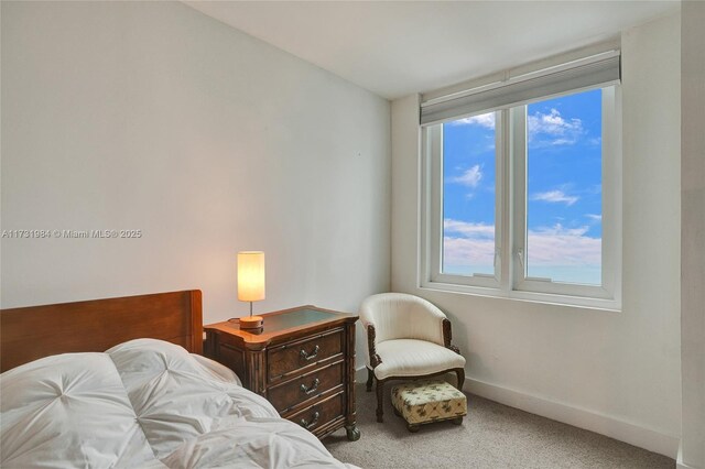 carpeted bedroom featuring multiple windows