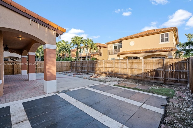 view of patio / terrace with ceiling fan