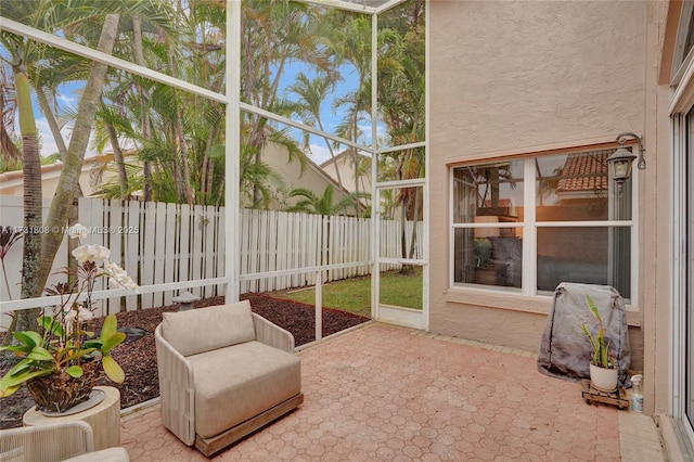 view of sunroom