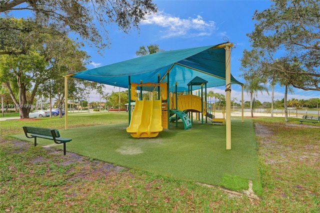 view of jungle gym