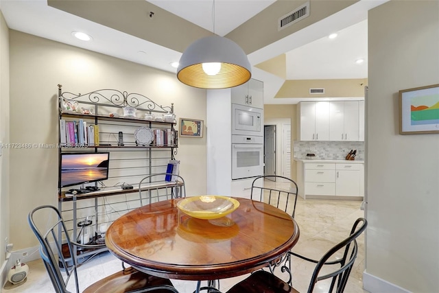 view of dining space