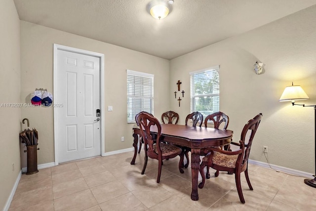 view of tiled dining room