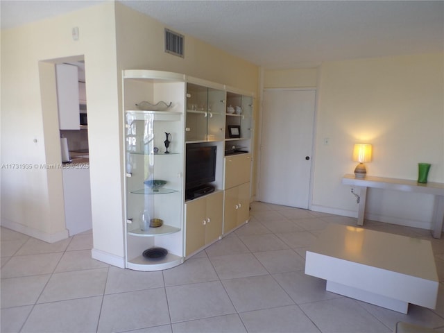 view of tiled living room