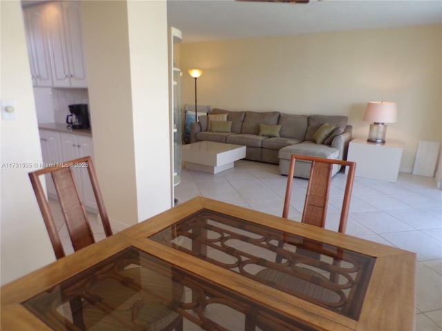 view of tiled living room