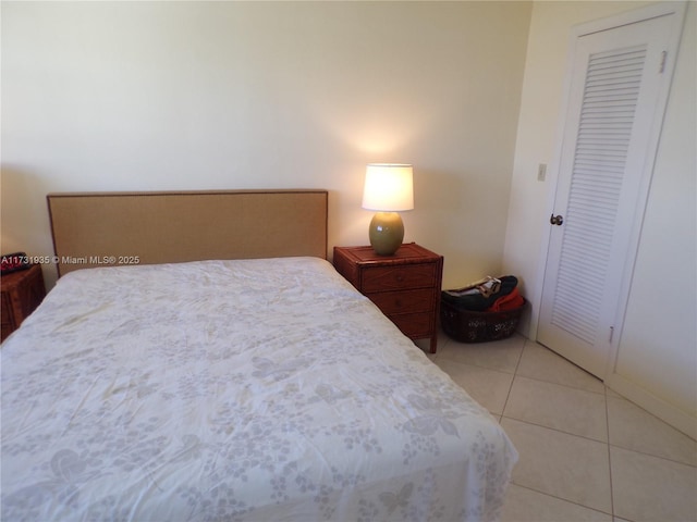 view of tiled bedroom