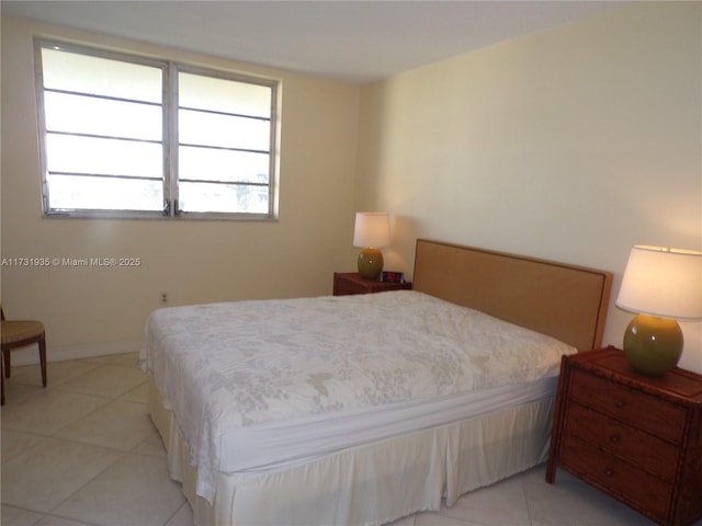 view of tiled bedroom