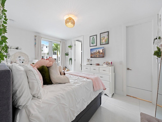 view of tiled bedroom