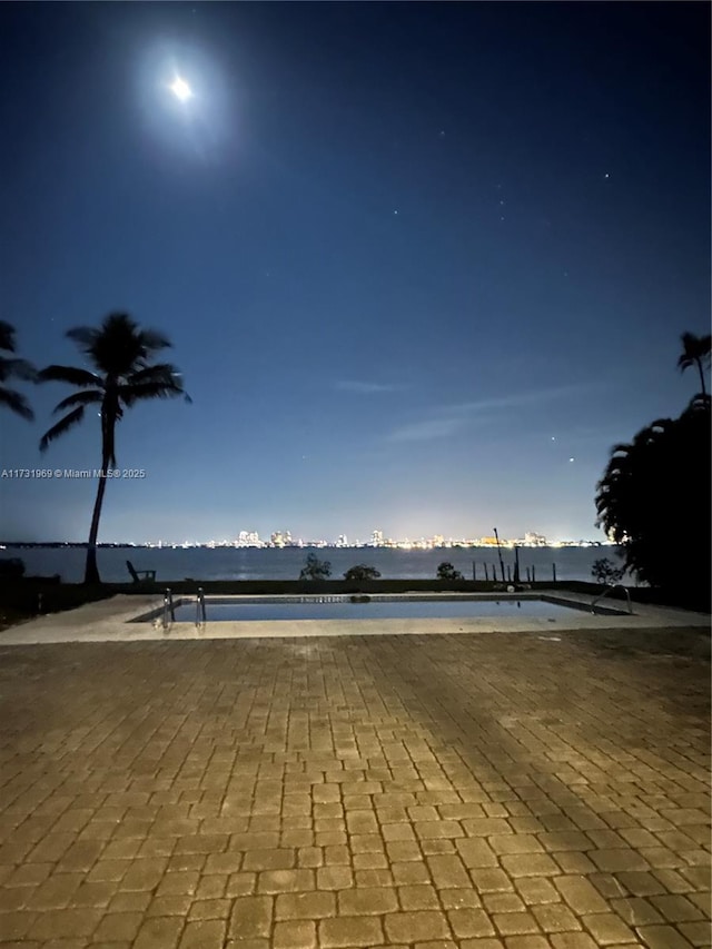 view of community featuring a water view