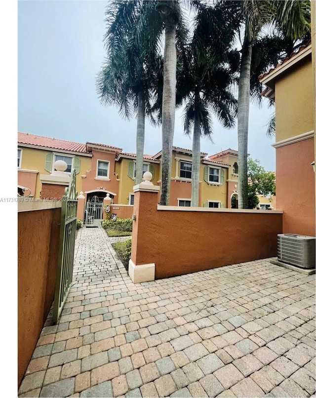 view of patio featuring central AC