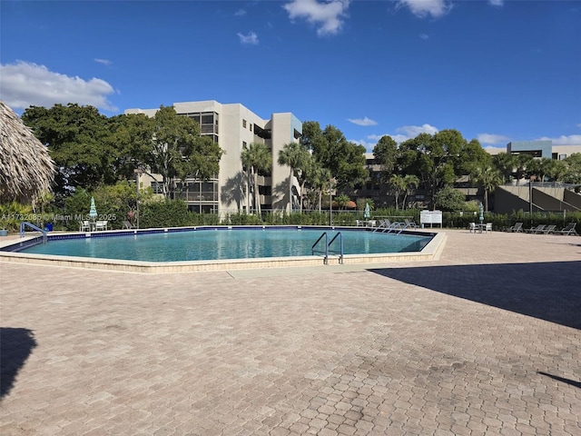 view of pool with a patio area