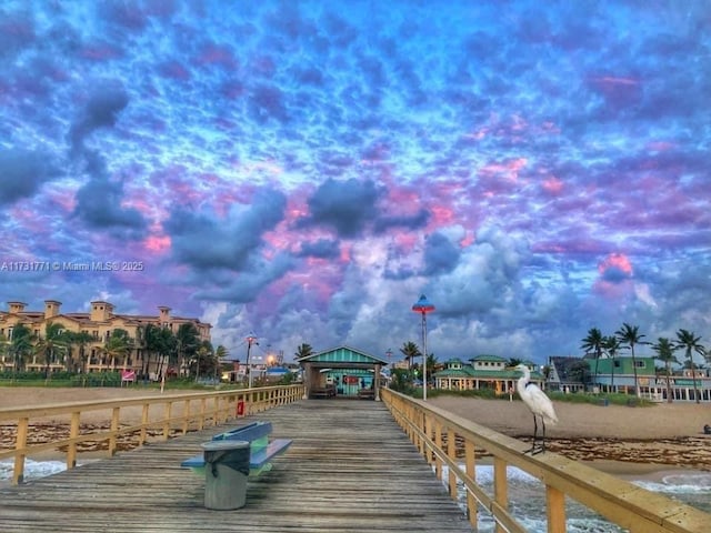 dock area with a gazebo