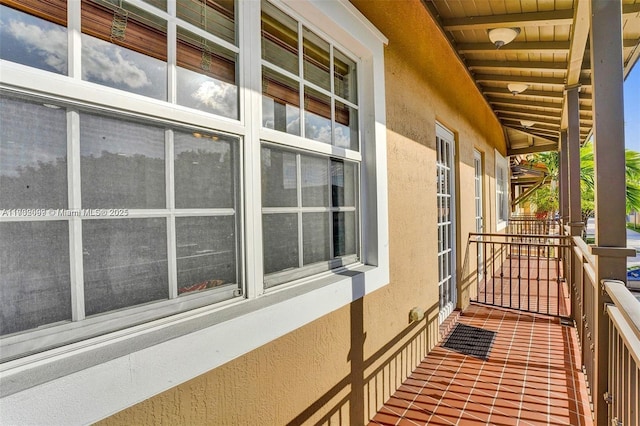 exterior space with a balcony