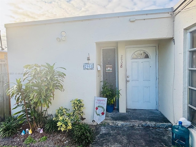 view of doorway to property