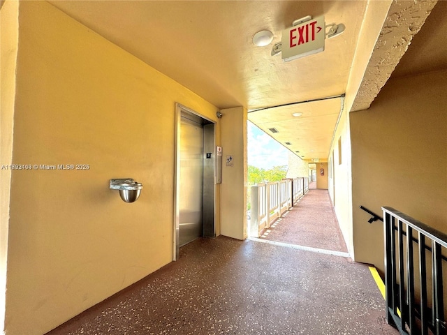 hallway with elevator