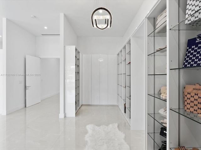 view of walk in closet